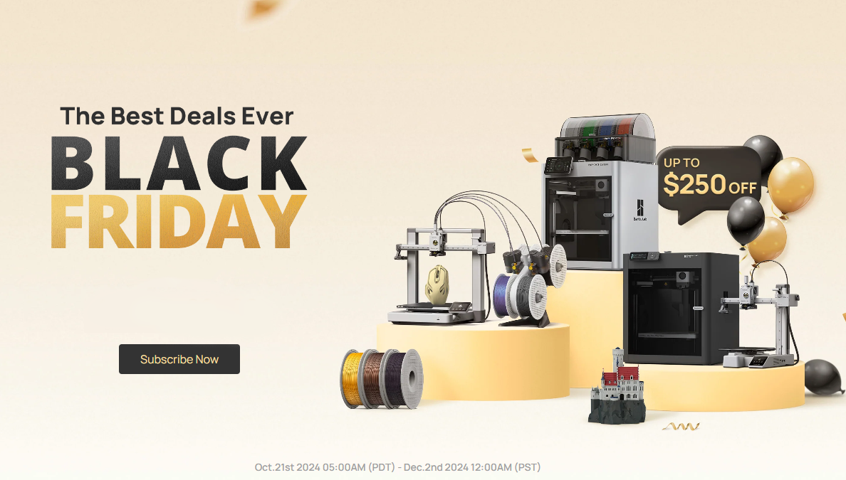 Bambu Lab Black Friday 2024: Up to $250 Off 3D Printers & New
